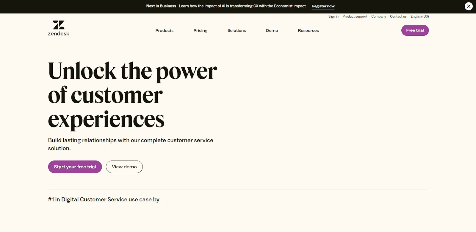 Zendesk - a CRM solution company