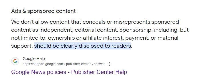 Ads & Sponsored Content to notify your visitors