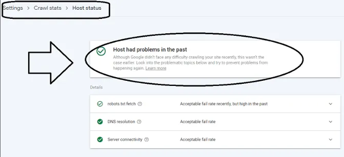 Check for crawl errors in Google Search Console