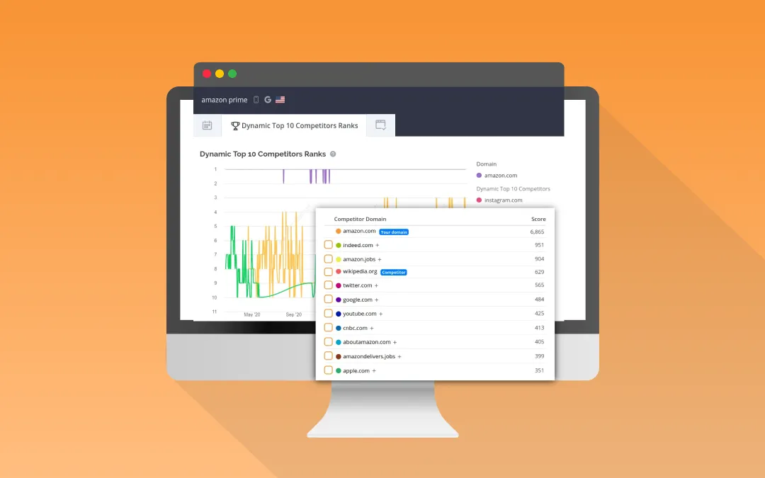 aggregated competitor lists by Accuranker
