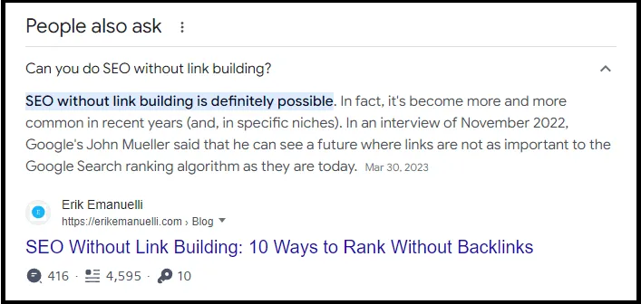 People Also Ask first result for the query _SEO without link building_.png