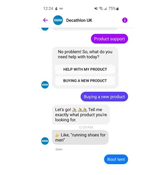 Support through Live Chat and Messaging