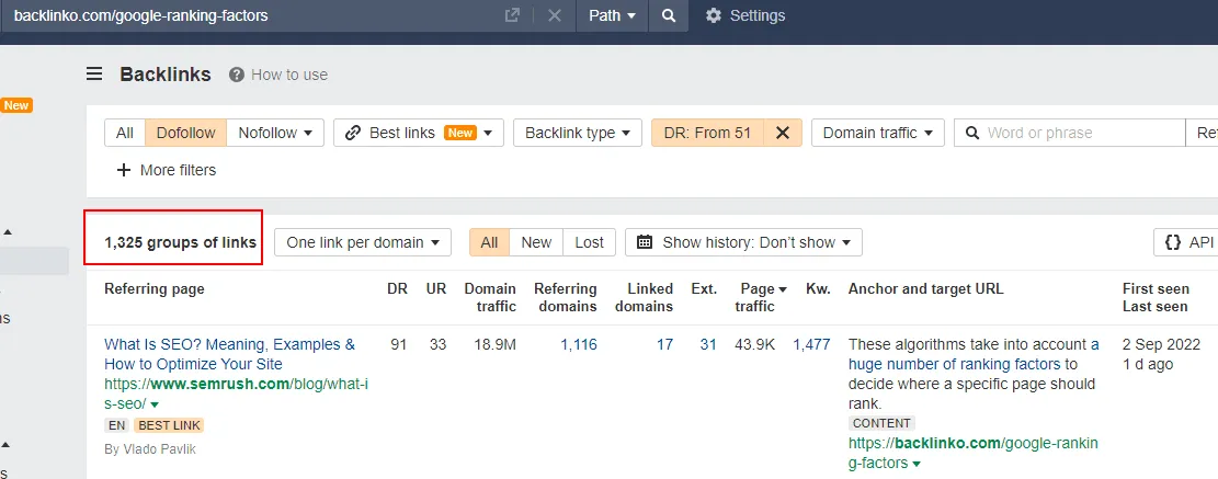 example of backlinks