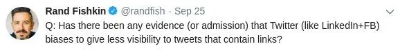 Rand Fishkin Tweet